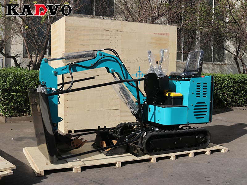 凱迪沃重工1臺(tái)KV12小型挖掘機(jī)出口到意大利